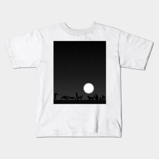 DOGS AND MOON Kids T-Shirt